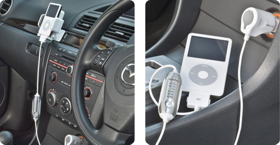 iPod専用充電機能付 高音質FMトランスミッター（FMIP-307）