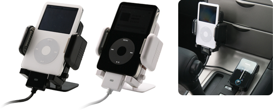 iPod専用ホルダー使用イメージ